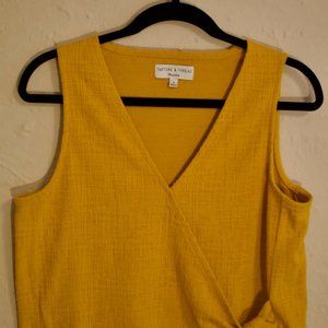 Madewell yellow wrap tank medium